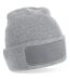 Bonnet avec patch - Adulte - B445 - gris heather-2