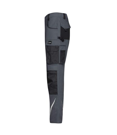 Pantalon De Travail Homme Carbone Noir James And Nicholson