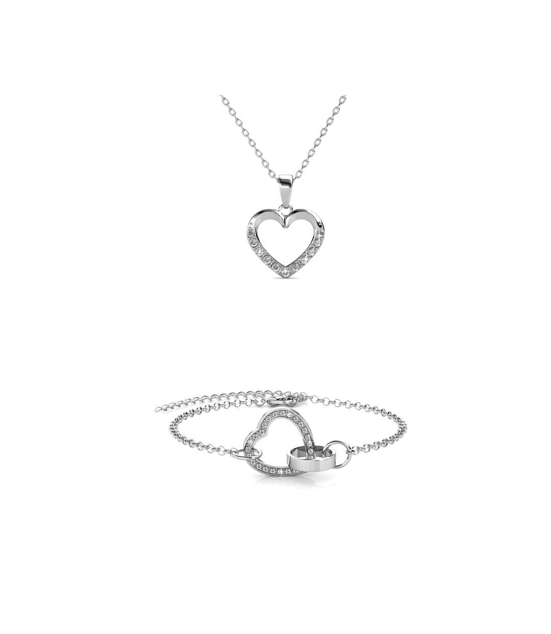 Parure et Coffret Locked Heart Necklace, Cristal d'Autriche-1