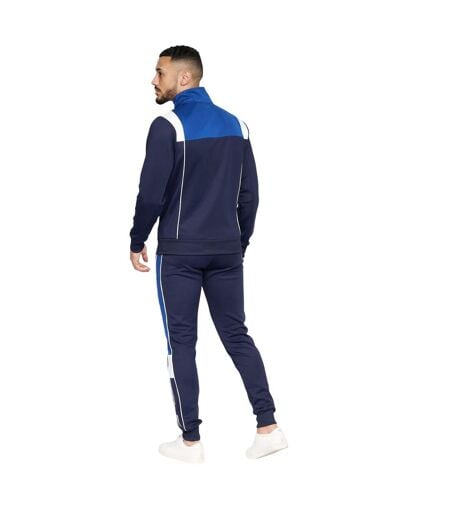 Mens Chinooks Tracksuit Navy Blue Crosshatch