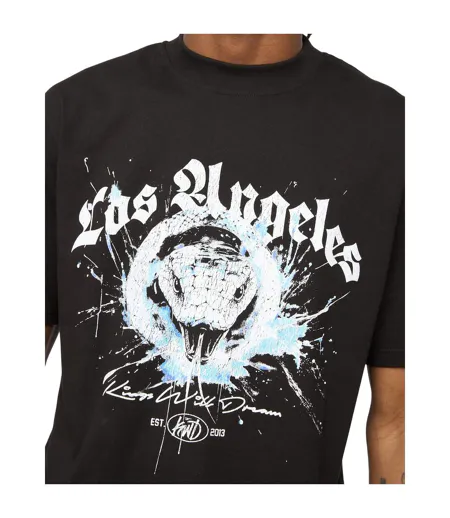 T-shirt Snakered Homme Noir Kings Will Dream