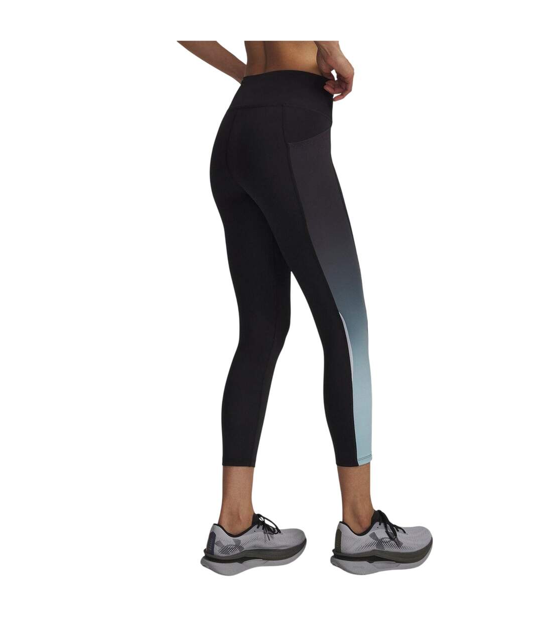 Legging Performance Femme Noir Turquoise Pâle Réfléchissant Under Armour-3