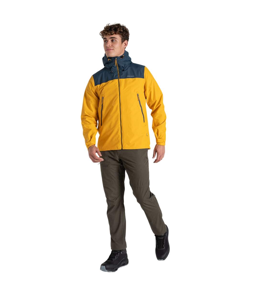 Veste imperméable vanth homme jaune vif / bleu gris foncé Craghoppers-3