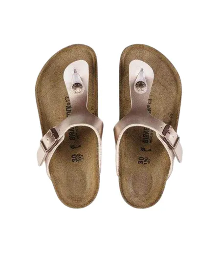 Childrens/kids Gizeh Suede Flat Sandals Pink Birkenstock