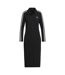 Womens/ladies Originals Midi Shirt Dress Black Adidas-2