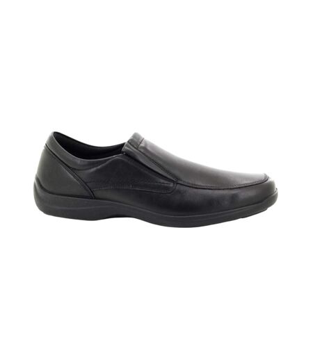 IMAC Mens Twin Gusset Casual Leather Shoes (Black) - UTDF613