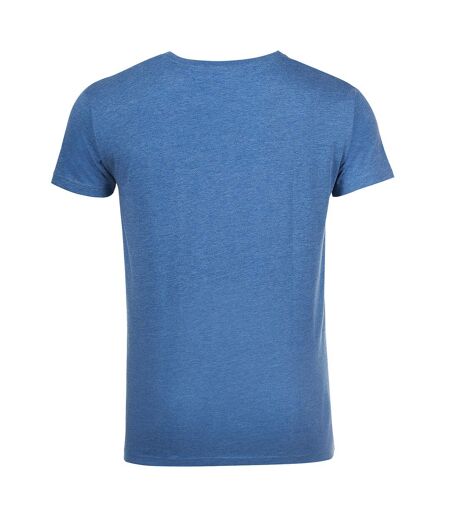 SOLS Mens Mixed Short Sleeve T-Shirt (Heather Blue)