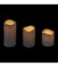 Lot de 3 Bougies LED Paillettes 10cm Argent-2