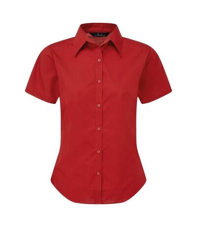 Chemisier À Manches Courtes Femme Rouge Premier