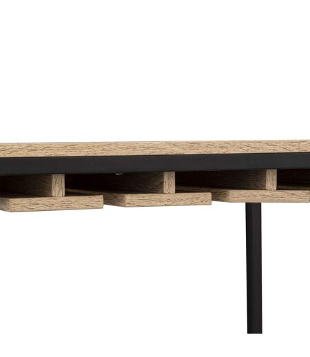 Meuble bar avec rack pour 25 bouteilles en bois ALIAJ - Noir