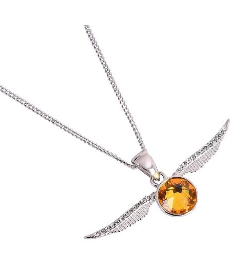 Harry Potter Jewelled Golden Snitch Necklace (Silver) (One Size) - UTTA5741