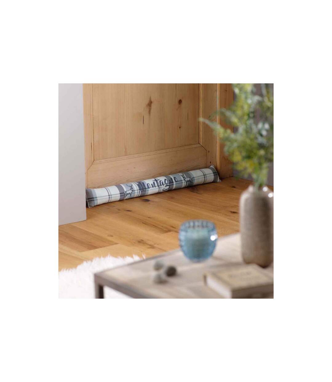 Boudin Bas de Porte Megève 80cm Bleu & Gris-4