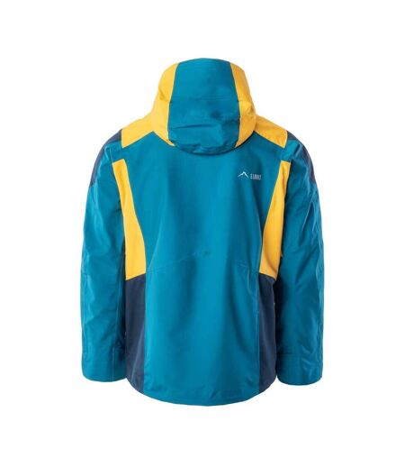 Mens Malaspina Ii Waterproof Jacket Dress Blues Ocean Depths Saffron Elbrus