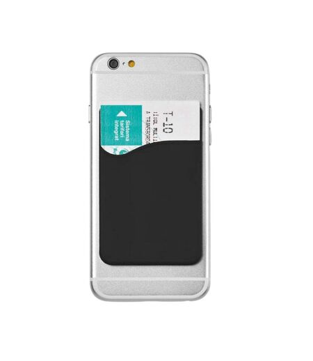 Silicone card holder one size black MidOcean