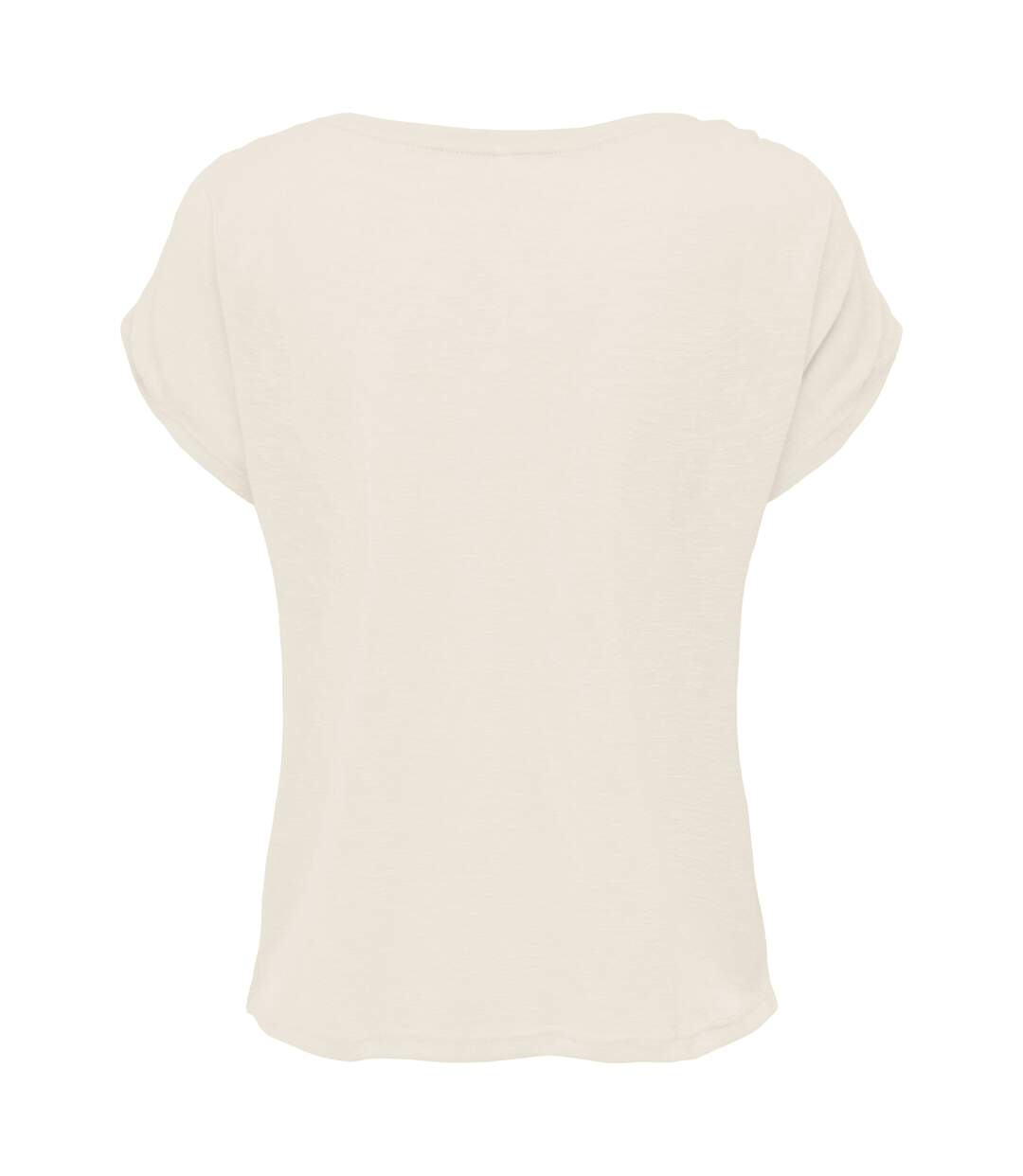 T-shirt long femme sable blanc Build Your Brand-2