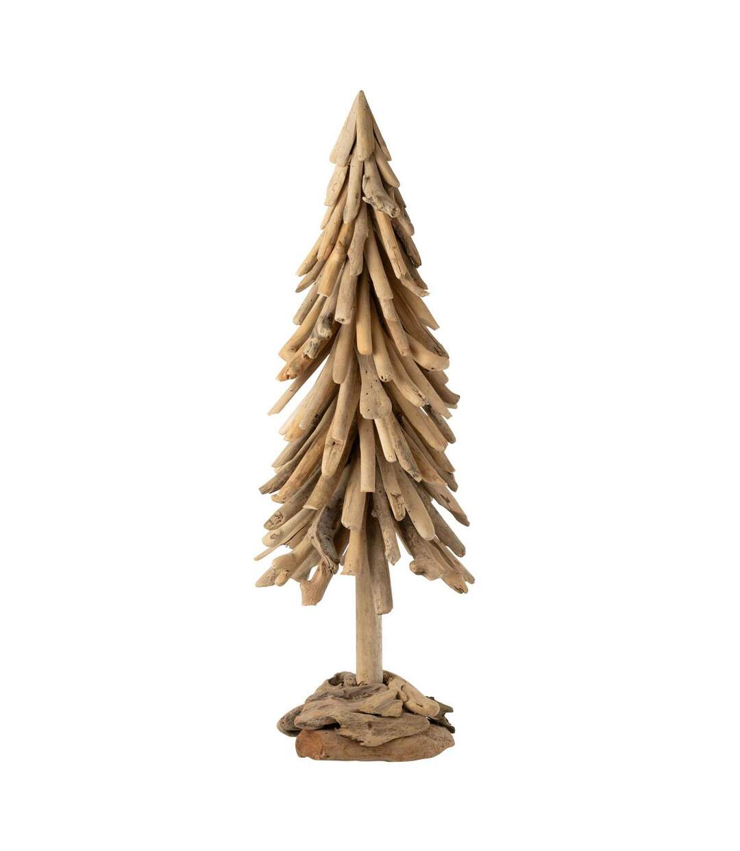 Sapin de Noël en Bois Flotté Chalet 100cm Naturel-1
