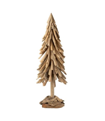 Sapin de Noël en Bois Flotté Chalet 100cm Naturel