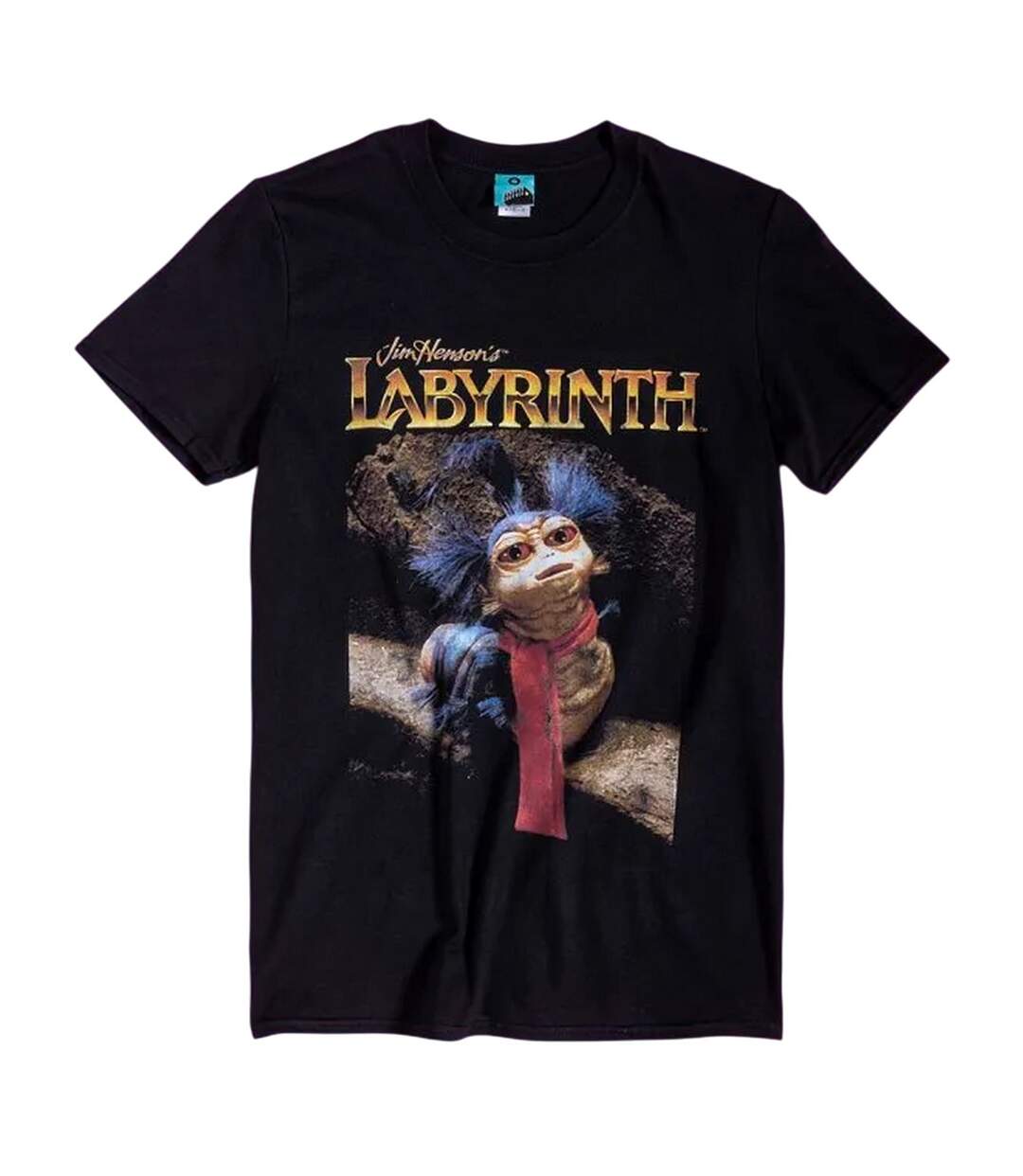 T-shirt Motif Le Ver Motif/style Mur Adulte Noir Labyrinth-1