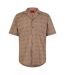 Chemise De Bowling Manches Courtes Motif/style 3d Ellino Homme Marron Hugo-1