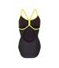 Womens/ladies Sprintback One Piece Swimsuit Black Batman-3