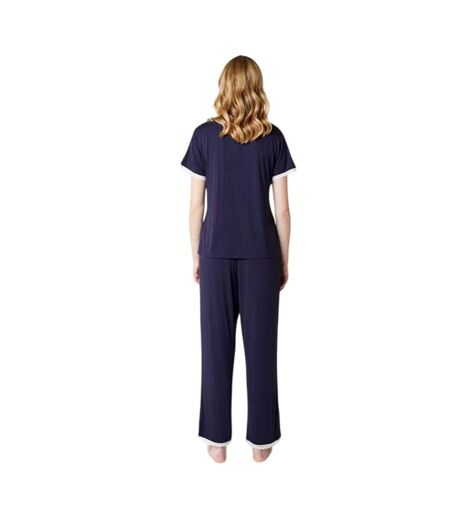 Womens/ladies Lace Detail Short-sleeved Pyjama Set Parisian Night CCDK Copenhagen