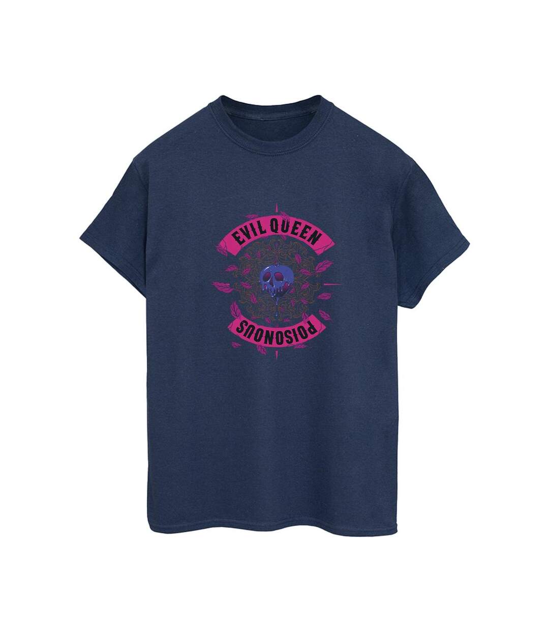 Disney Femme/Ladies Villains Poison Apple Cotton Boyfriend T-Shirt (Bleu marine) - UTBI47137-1