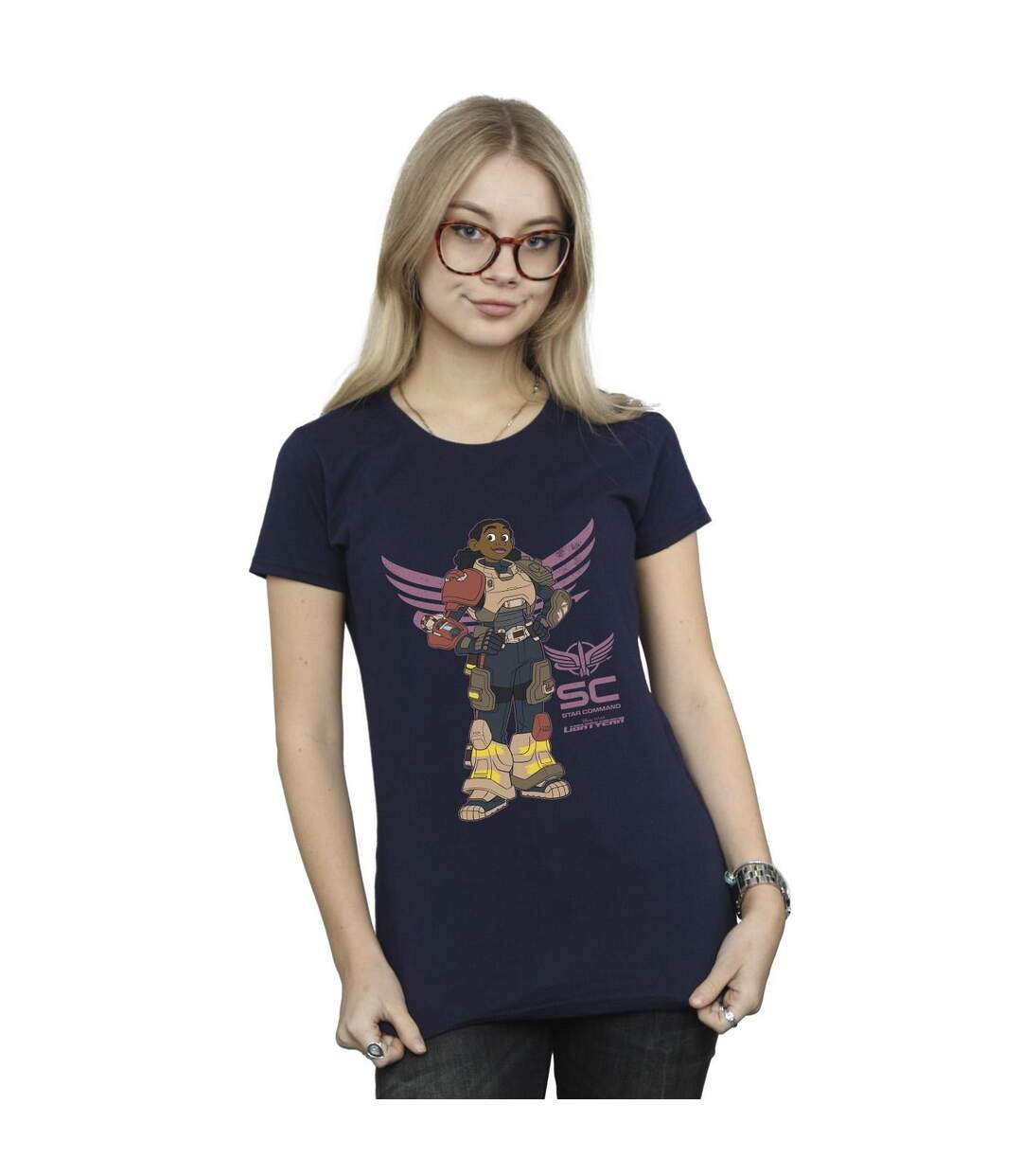 Disney T-Shirt coton Lightyear Izzy Star Command Femme/Ladies (Bleu marine) - UTBI29183-2