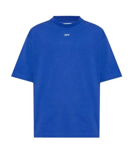 T-shirt Motif/style Tampon Du Logo Homme Bleu Foncé Off White