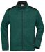 Veste polaire tricot de travail - Homme - JN862 - vert bouteille mélange noir