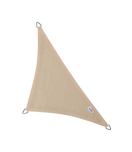 Voile d'ombrage triangulaire Coolfit crème porcelaine 4 x 4 x 5,7 m