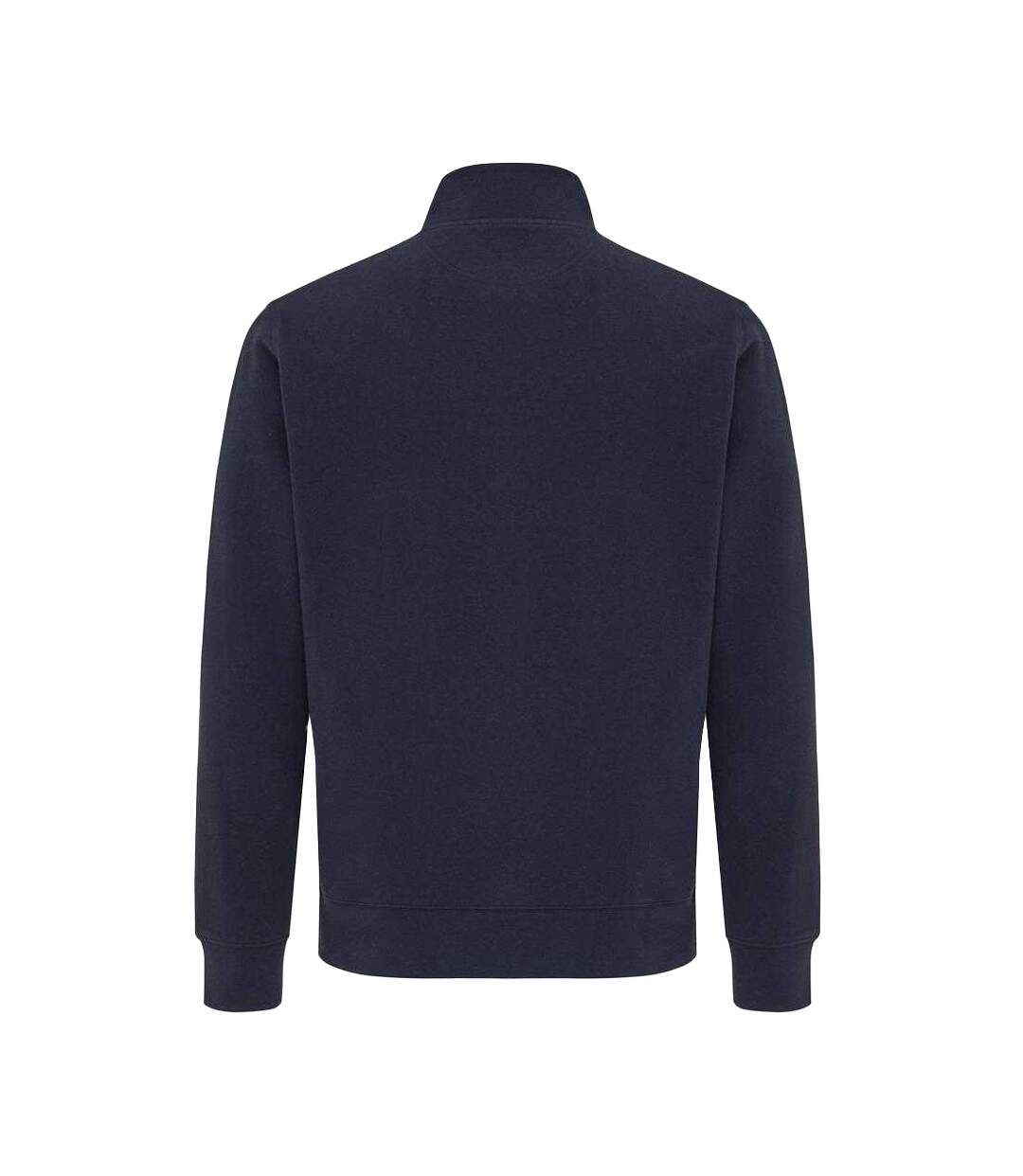 Unisex Adult Elgon Recycled Cotton Quarter Zip Sweater Top Navy Iqoniq-3