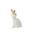 Statuette Déco Chat Oreille 28cm Blanc