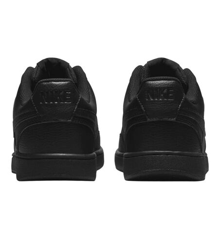 Mens Vision Low Leather Trainers Triple Black Nike
