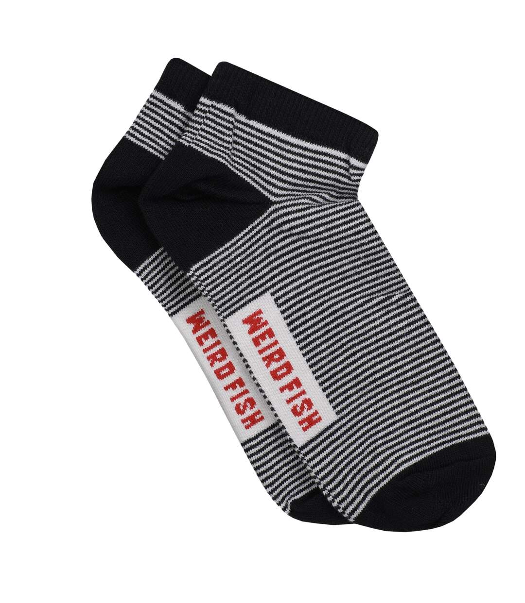Socquettes Loretta Femme Rouge Noir Weird Fish-3