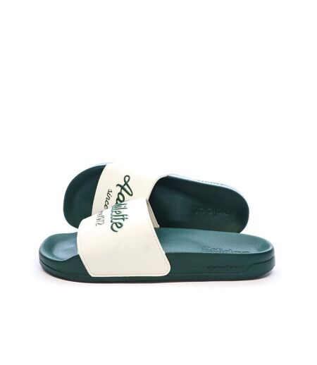 Claquettes vertes/blanches homme adidas adilette