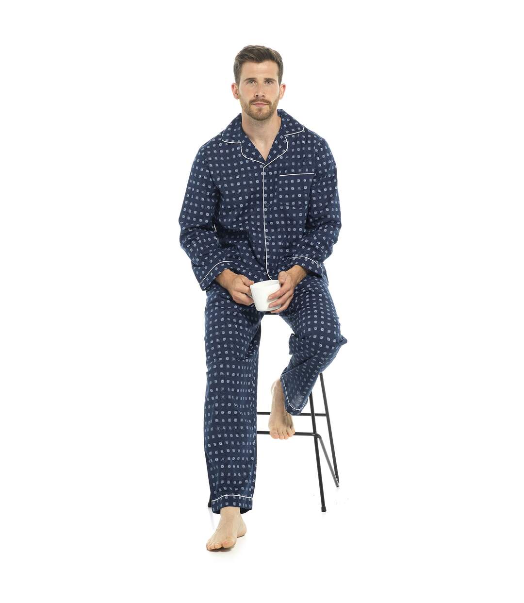 Ensemble de pyjama homme bleu Walter Grange-3