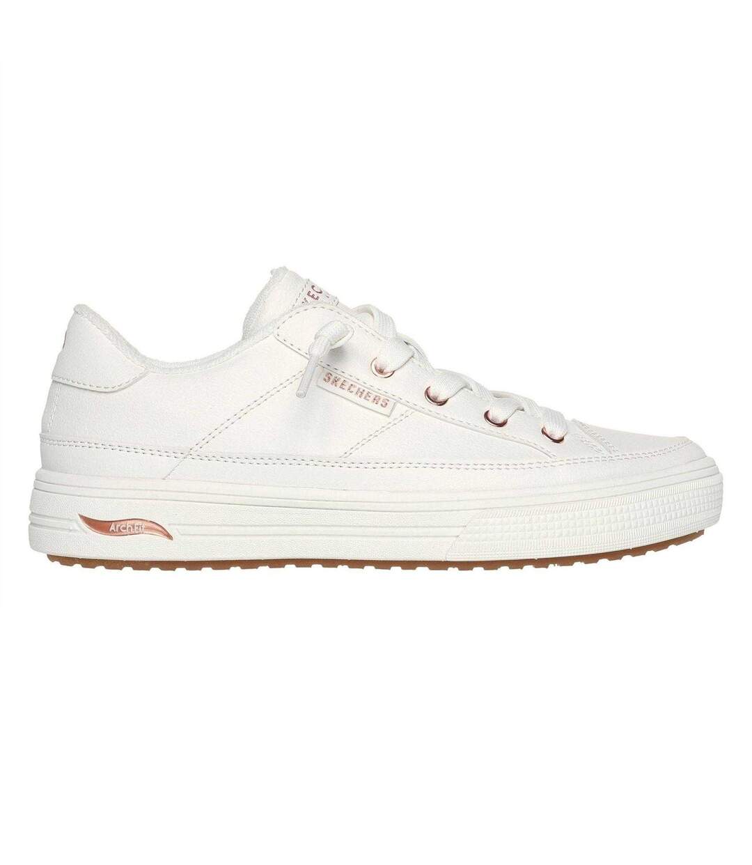 Baskets Arcade On My Way Femme Blanc Rose Doré Skechers-3