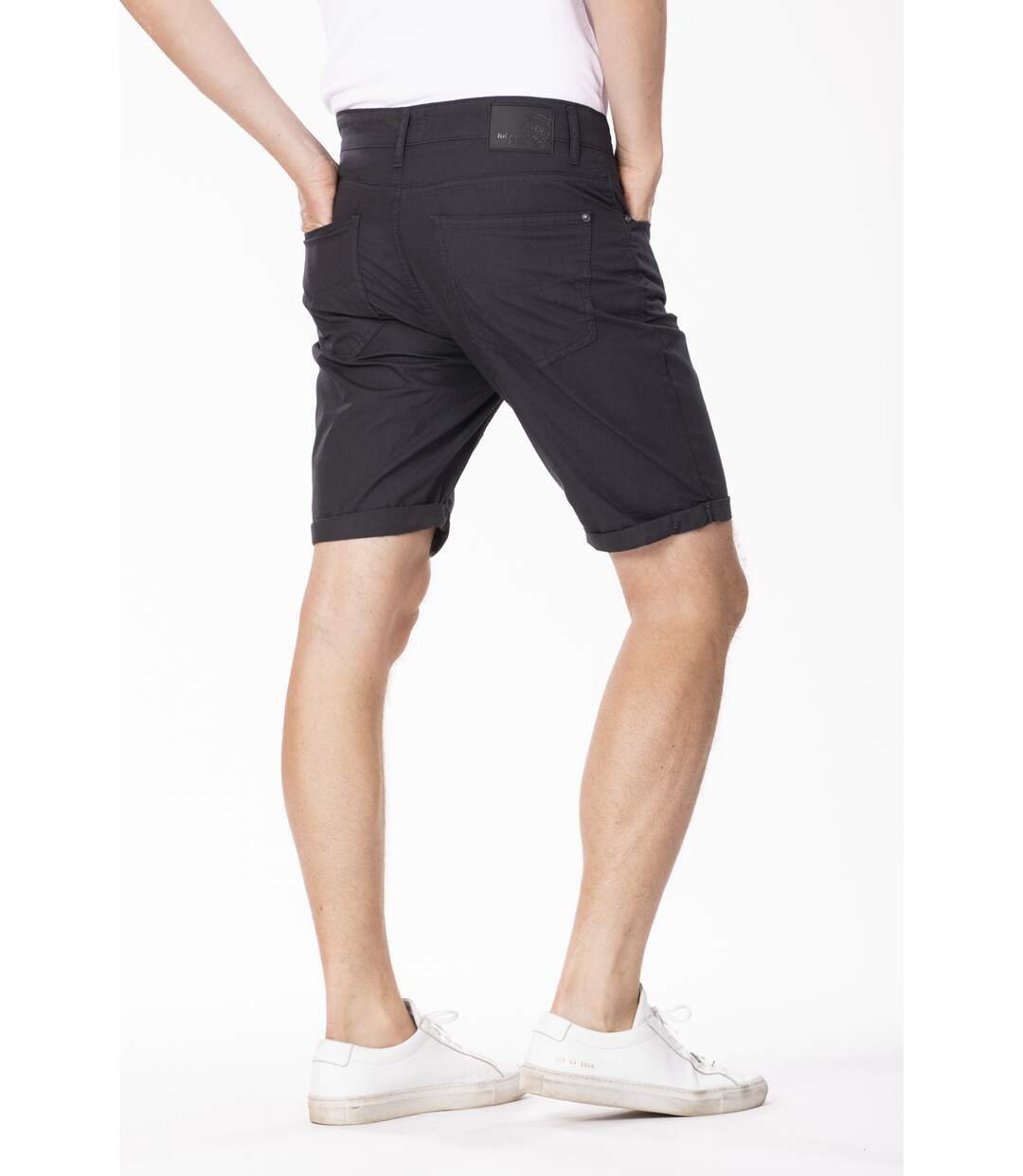 Bermuda à revers denim de couleur coton ANDRE 'Rica Lewis'-3