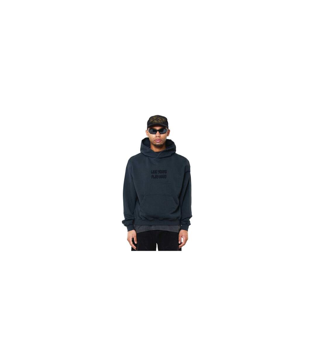 Mens Live Young Play Hard Hoodie Black LYPH-1