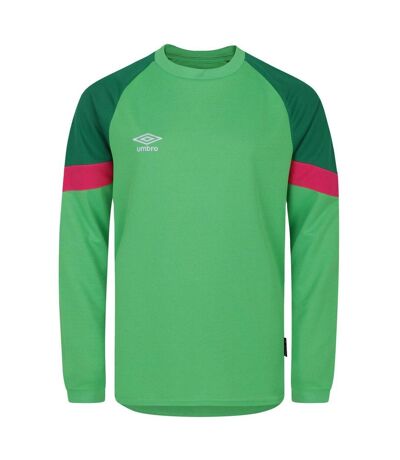 Mens long-sleeved goalkeeper jersey andean toucan/jolly green/pink glow Umbro