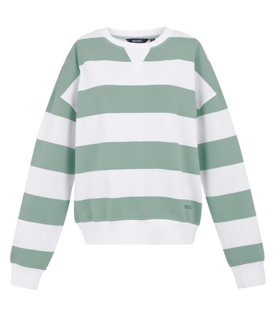 Womens/ladies avika ii stripe crew neck jumper glacier/white Regatta-1