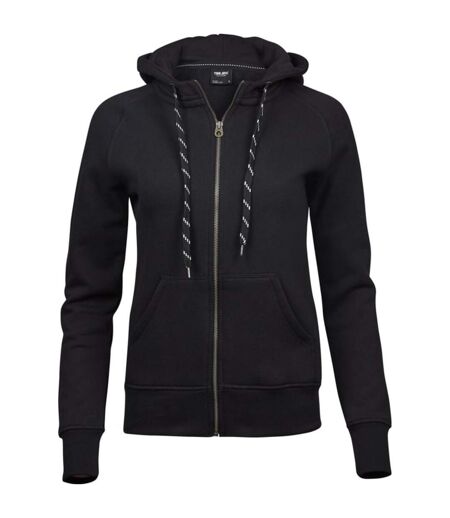 Tee Jays Womens/Ladies Fashion Zip Hoodie (Black)