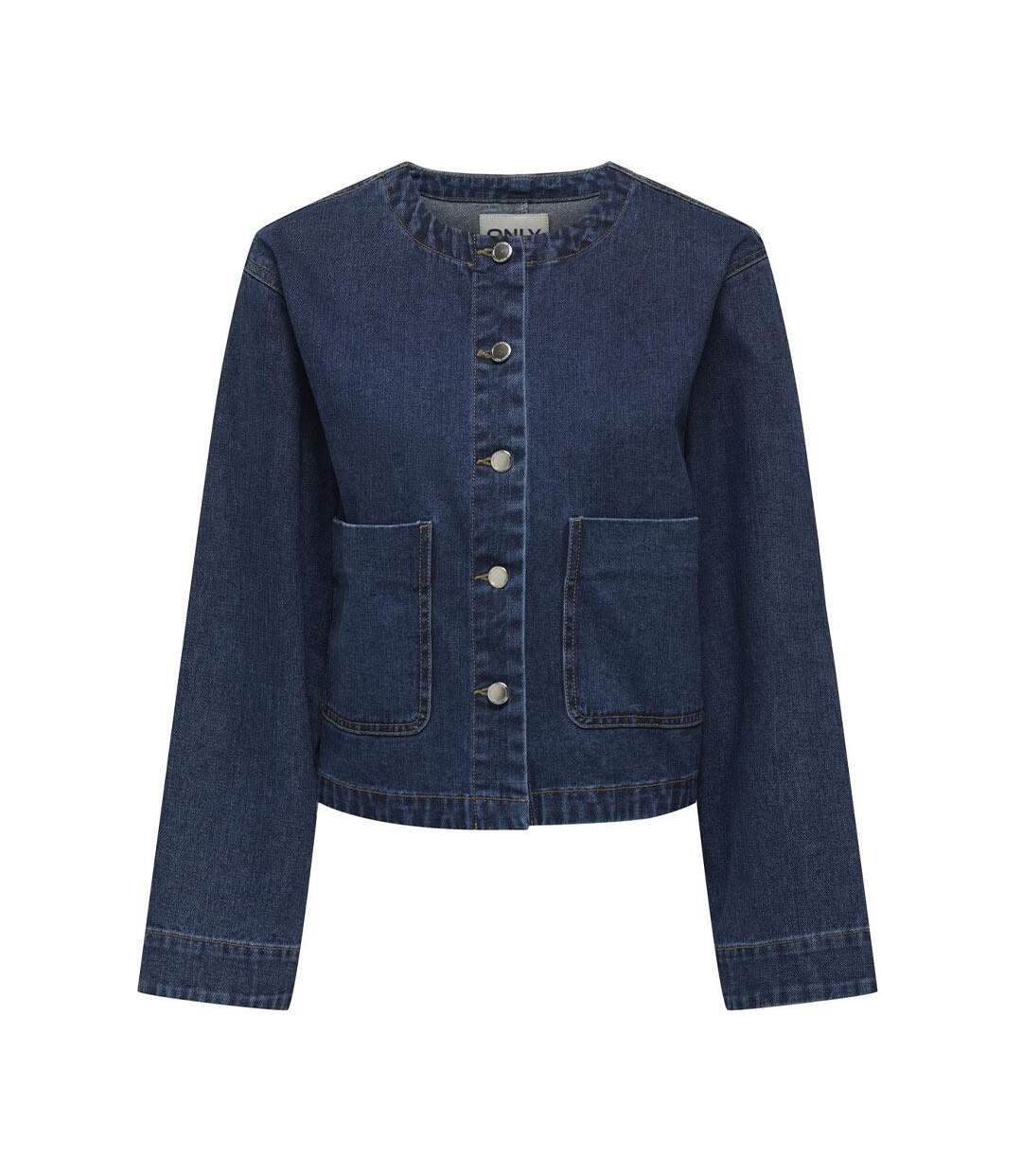 Veste en jean bleu foncé femme only palma-1