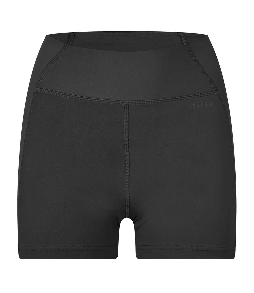 Womens/ladies Opaque Mini Shorts Black USA Pro-2