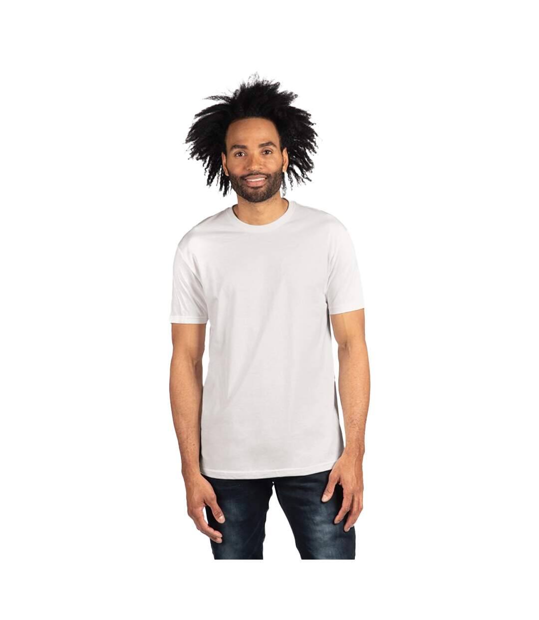 Unisex adult cotton t-shirt white Next Level Apparel-1