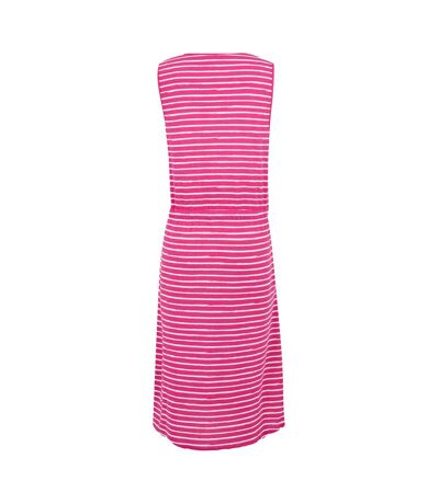 Womens/ladies Ariena Painterly Stripe Casual Dress Pink Fusion White Regatta