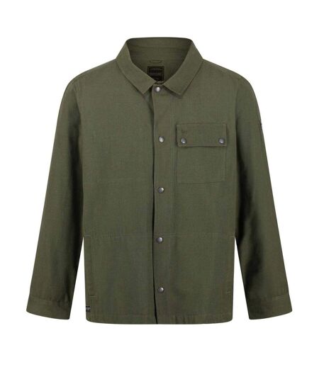 Chemise Manches Longues Motif/style Uni Jayden Homme Vert Kaki Regatta