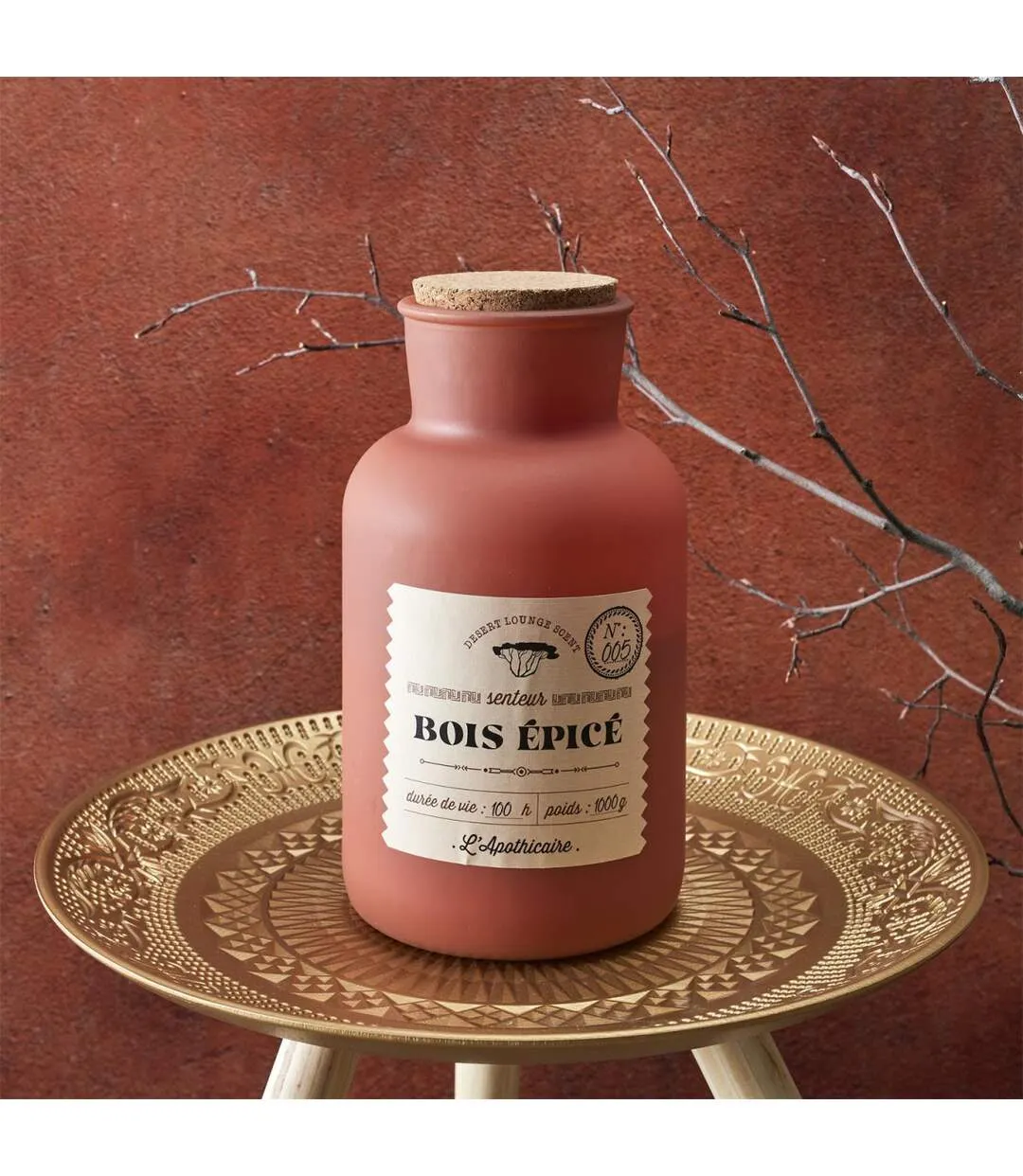 Bougie Parfumée Déco Desert 1000g Bois Épicé-3