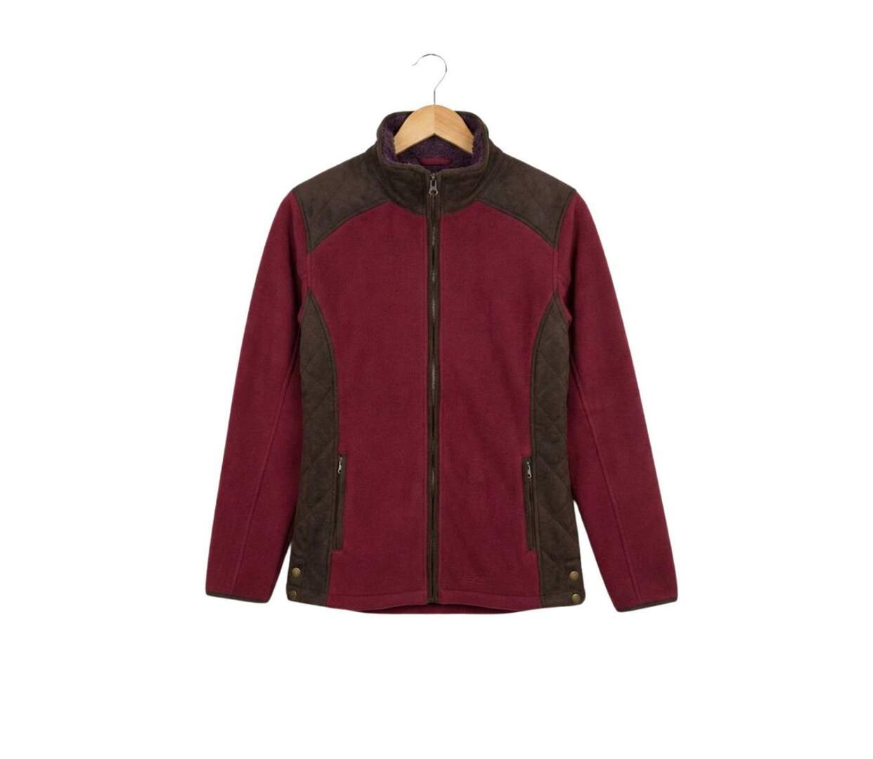 Veste Polaire Femme SENNA2 Bordeaux – Doublure Sherpa & Suédine-2