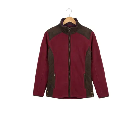 Veste Polaire Femme SENNA2 Bordeaux – Doublure Sherpa & Suédine